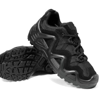 LOWA新款户外登山鞋低帮旅游防滑耐磨徒步透气作战靴防水战术靴男 黑色（防穿刺） 43