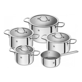 双立人（ZWILLING）NEO系列不锈钢厨具锅具套装平底锅煎锅烹饪锅 NEO五件套