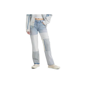 李维斯（Levi's）复古拼色女士牛仔裤Premium 501流行时尚耐磨女裤休闲长裤 蓝色 XS