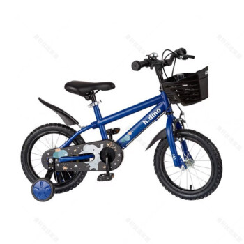 小龍哈彼（Happy dino）自行車兒童車自行車公主車兒童自行車3到6歲 16吋55係列藍色【快易裝】