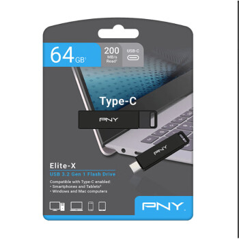 PNY  必恩威 Elite-X Type-C USB 3.2 Gen 1 闪存盘 U盘 优盘 24年新款 64GB