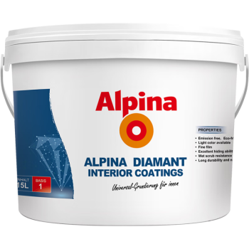阿尔贝娜（Alpina）【同城购】阿尔贝娜蓝钻墙面漆水性乳胶漆 蓝钻墙面漆(哑光) 5L