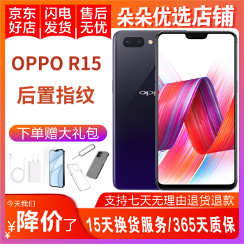 OPPO R15 全网通4G 双卡双待 直播神器美颜神器安卓老人手机 星空紫 6GB+128GB（梦镜版） 95新