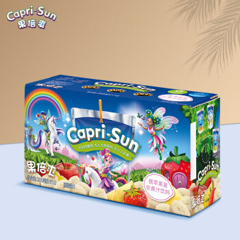 果倍爽（Capri-Sun）阿联酋进口儿童果汁饮料 复合vc 果汁含量10% 【桃苹果汁】1箱10袋 200ml/袋