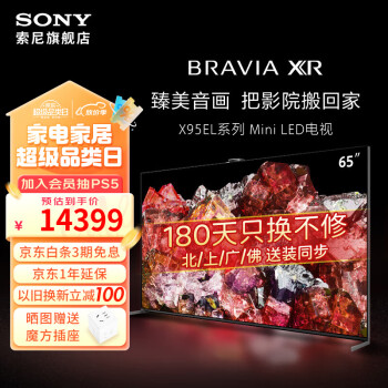 索尼（SONY） XR-65X95EL 65英寸 Mini LED 4K智能网络高清全面屏平板液晶电视机客厅彩电家用智能摄像头 65英寸