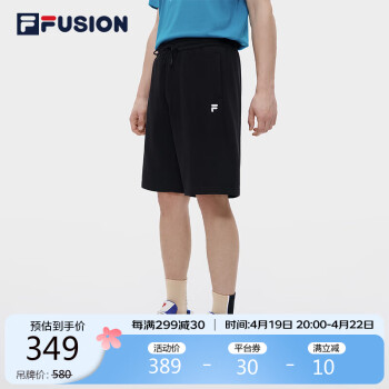 FILA FUSION斐乐潮牌男士2024宽松运动休闲针织短裤