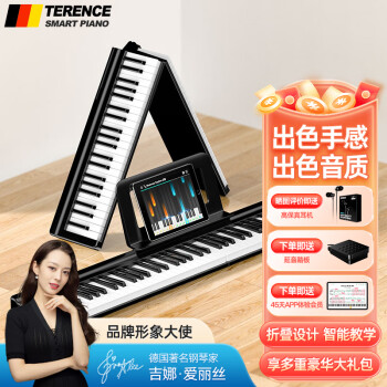特伦斯 Terence 手卷钢琴88键折叠电子钢琴便携成人儿童演奏钢琴键盘