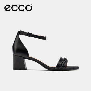 爱步（ECCO）女凉鞋 夏季法式高跟鞋罗马凉鞋 塑雅50系列213343 黑色36