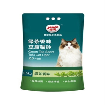 怡亲（YOKEN）波奇网怡猫砂豆腐猫砂除臭结团猫沙2.5kg结团25省猫咪用品 绿茶