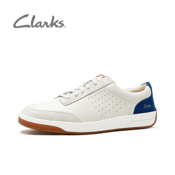 Clarks其乐男鞋青年休闲板鞋透气真皮运动鞋单鞋男 白色 39