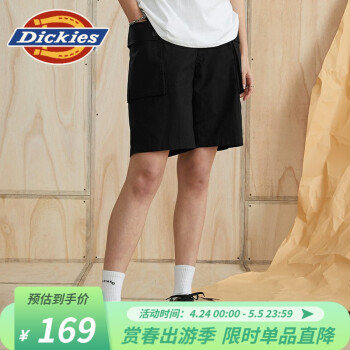 dickies【商场同款】短裤 男22春夏纯棉潮酷百搭工装短裤 DK010316 黑色 28
