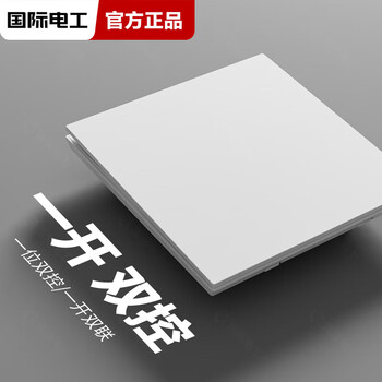 TEP 国际电工开关插座面板家用墙壁86型暗装一开5五孔电源插座纯白色开关 一开双控