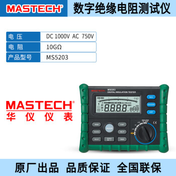 MASTECH（迈世泰克）MS5203数字绝缘电阻测试仪函数多用表电工具维修电器 MS5203+标配