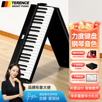 特伦斯 Terence 88键折叠智能电子琴儿童成年专业演奏教学便携式电钢