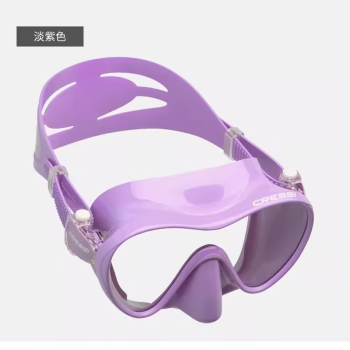 CRESSI意大利CRESSI F1儿童 潜水镜 全干式呼吸管浮潜三宝面镜装备套装 淡紫色套装