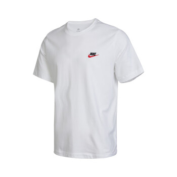 耐克（NIKE）男子 T恤 AS M NSW CLUB TEE 运动服 AR4999-100 白色 L码