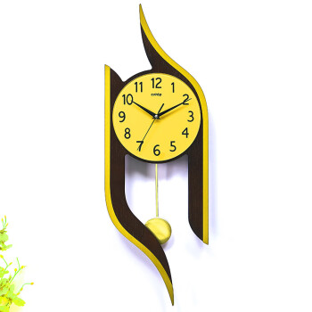 维诺亚时恩特欧式钟表客厅挂钟时尚创意家用个性装饰挂墙时钟表静音居家 胡桃色 8英寸(直径20厘米)