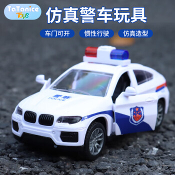 TaTanice警车玩具车儿童男孩3-6岁仿真警察公安汽车模型摆件女孩生日礼物
