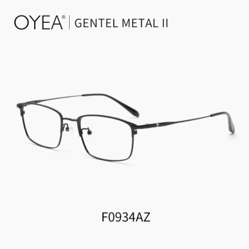 OYEA 欧野近视眼镜男学生有度数眼镜框女商务全框光学眼镜架风度F0934 F0934AZ半哑黑 MR1.60非球面镜片(适合0-650度)
