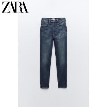 ZARA新款 TRF 女装 TRF 紧身塑形高腰牛仔裤 0541250 401 蓝色 32 (160/58A)
