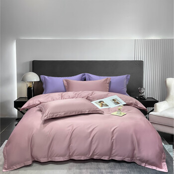 恒源祥家纺床上四件套 A类100S新疆长绒棉酒店轻奢床品家用新款被套床单 100S长绒棉四件套(A类）-豆沙 1.5米床四件套/被套200*230cm