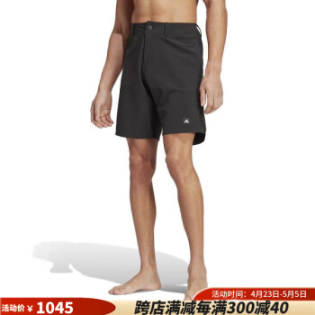 阿迪达斯 （adidas）男士泳裤加长宽松弹性五分裤透气舒适耐穿5827734 Black 30