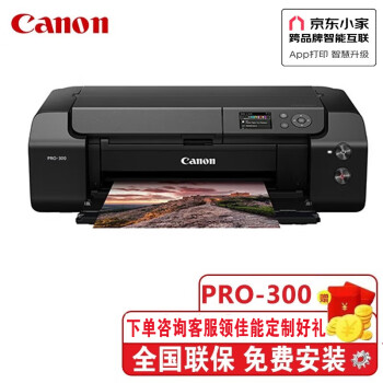 佳能（Canon）PRO-300喷墨A3+幅面EOS影像设计专业照片打印机A3彩色打印机 官方标配 .