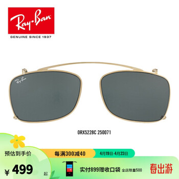 雷朋（RayBan） 雷朋夹片式太阳镜框圆形眼镜架夹片墨镜0RX5228C 250071  金色 尺寸55
