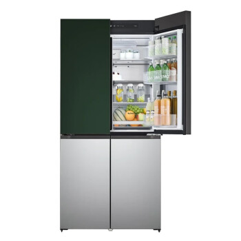 LGTGLG冰箱F621GE65B 奂然 原装进口 大容量 美学拼色 自由嵌入式冰箱 墨玉绿+流光银