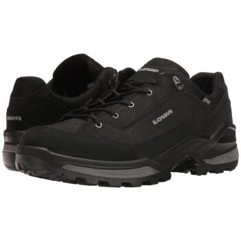 LOWA洛瓦 男士登山鞋 Renegade GTX防水 減震防滑 輕便舒適戶外徒步鞋 Black/Graphite 45.5