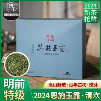 茶尔先生极叶茶叶礼盒2024新茶恩施玉露绿茶富含硒明前特级古树茶节日礼盒