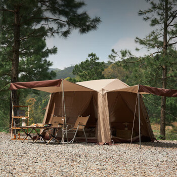 牧高笛（MOBIGARDEN）帐篷 户外露营防雨防晒速开帐篷假日山居5.9 NX23661002 和风沙