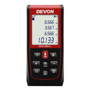 大有（Devon）锂电激光测距仪手持测量仪高精度电子尺室内量房仪9818-LM80 9818-LM5050米测距