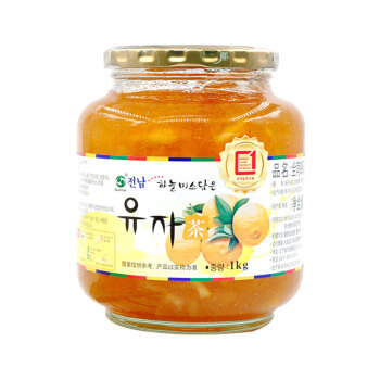 全南蜂蜜柚子茶蜂蜜柠檬茶1kg罐装柚子酱水果茶冲饮品 柚子茶1kg