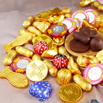 李禧记学雄金币巧克力组合500g金元宝花生新年糖果年货喜糖烘焙装饰 雅客多种混装巧