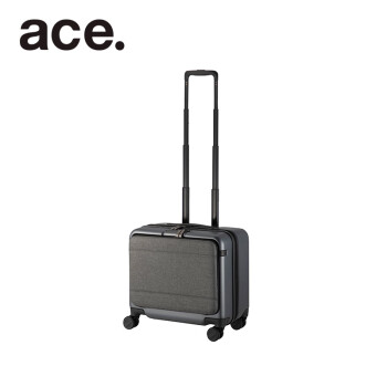ace./CombiCruiserTR日本ACE行李箱旅行箱登机箱前开盖机长箱 灰色-05151 18英寸-登机箱-前开盖