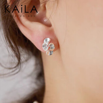 KAiLA哑光波浪耳夹女无耳洞硅胶新款高级感轻奢小众独特气质简约耳饰 耳夹