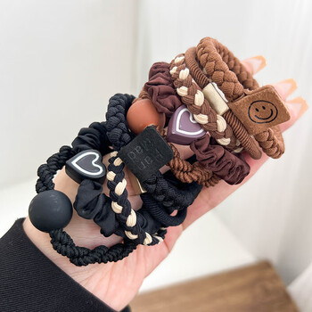 糖果公主皮筋女扎头高马尾发绳2024新款气质爱心头绳简约高弹力耐用发圈 10#物语头绳10件套