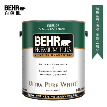 百色熊（BEHR）半光厨卫漆涂料水性乳胶内墙面漆厨房卫生间