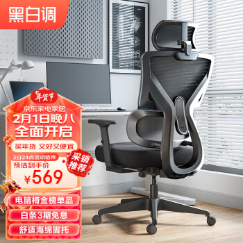 黑白調（Hbada）P5雙背款 人體工學椅電腦椅子辦公椅學習人工力學椅電競椅高配