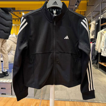 阿迪达斯（adidas）外套女装春秋新款运动服梭织防风立领棒球服夹克 HZ5615黑色 L