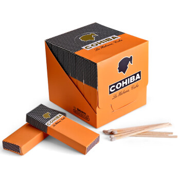 高希霸（cohiba）茄龙雪茄火柴加长无磷稳定雪松木火柴便携火柴礼盒包装 CLD-20GR1 黄头*1箱*24小盒 0支
