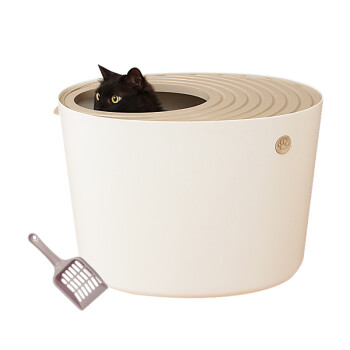 爱丽思 IRIS 猫厕所 蜗居式猫砂盆PUNT-530白