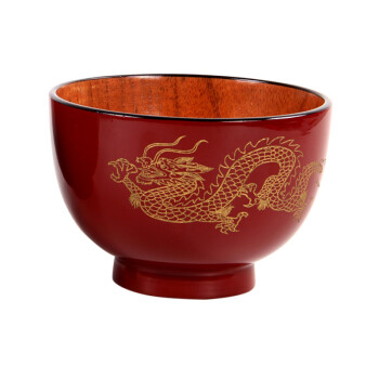 翼荏碗单个成人风沙渡红碗家用木碗龙凤碗婚庆喜碗结婚对碗单个日式成 中国龙
