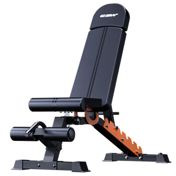 创思维哑铃凳家用健身椅专业杠铃卧推床仰卧起坐板腹肌健身器材CSW9000 橙色（不含哑铃）