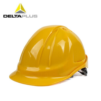 代尔塔经典M型安全帽防冲击ABS材质透气 一键式后箍调节多色102106 102106黄色