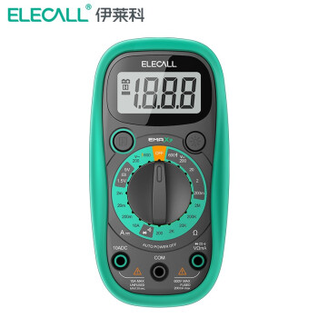 伊莱科（ELECALL）家用手持式高精度智能数字万用表数显小型迷你便携电压电流通断 EMAX3（基础款）