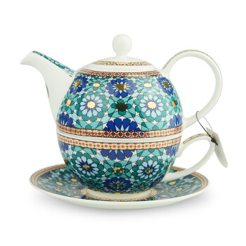 丹侬（dunoon）骨瓷子母壶英式下午茶骨瓷茶具套装 欧式小奢华茶壶茶杯碟陶瓷咖啡壶 伊师塔 一壶一杯一碟
