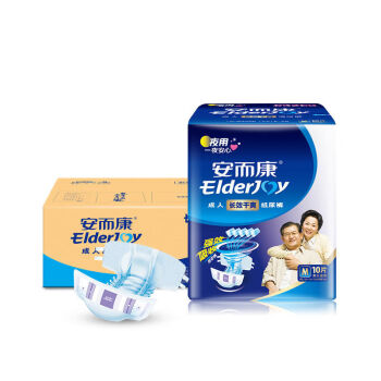 安而康（Elderjoy）成人纸尿裤夜用长效干爽加厚老人用尿不湿大号安尔康 夜用型M码6包