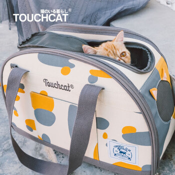 Touchdog它它宠物包猫狗包猫咪外出便捷包透气猫包包航空箱太空 白色TDCA0002C S